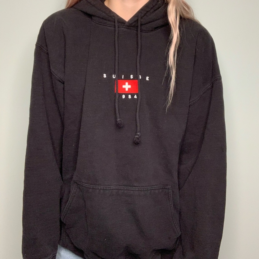 Brandy Melville Christy black suisee hoodie